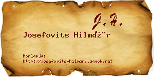 Josefovits Hilmár névjegykártya